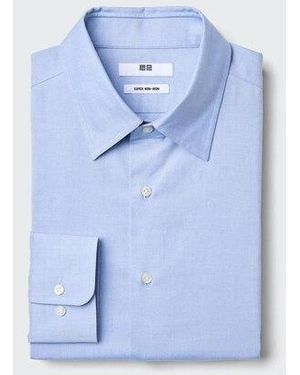 Uniqlo Super Non-Iron Regular Fit Shirt (Regular Collar) - Blue