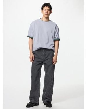 Uniqlo Vaquero Recto Baggy - Gris