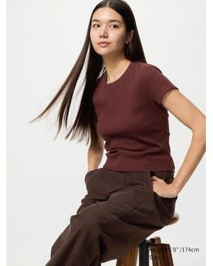 Uniqlo Mini T-Shirt (Ribbed) - Brown