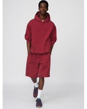 Uniqlo Sweat Wide Shorts - Red