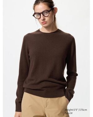Uniqlo Jersey 100% Cashmere Cuello Redondo - Marrón