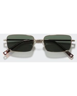 Uniqlo Sunglasses (Rectangle, Metal) - Black