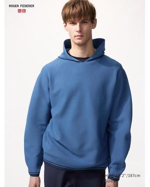 Uniqlo Washable 3D Knit Pullover Hoodie - Blue