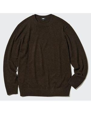 Uniqlo 100% Cashmere Crew Neck Jumper - Brown