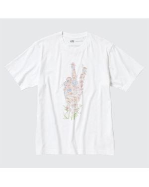 Uniqlo T-Shirt Stampa Peace For All (Jw Anderson) - Bianco