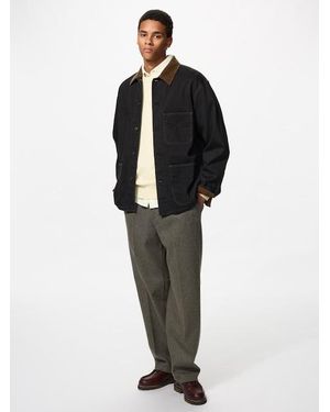 Uniqlo Pleated Wide Trousers (Brushed Jersey, Herringbone) - Green