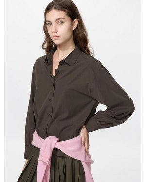 Uniqlo Cotton Volume Sleeve Shirt - Green