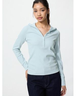 Uniqlo Hoodie T-Shirt (Long Sleeve) - Blue