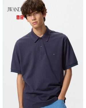 Uniqlo Dry Piqué Polo Shirt - Blue