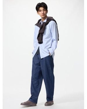 Uniqlo Stretch Easy Ankle Trousers (Denim) - Blue