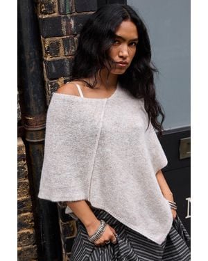 Urban Outfitters Uo Biffy Knit Poncho - Black