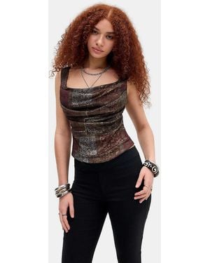 Urban Outfitters Uo Joan Corset Top - Black