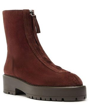 SCHUTZ SHOES Farrah Zip Up Ankle Boot - Brown
