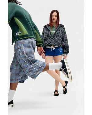 iets frans... Blue Emil Nylon Check Shorts