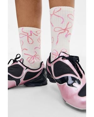 Out From Under Sketchy Bow Socks - Black
