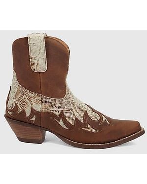 Dingo Cobra Kiss Leather Bootie - Brown