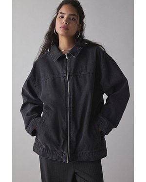 BDG Maya Oversized Denim Trucker Jacket - Gray