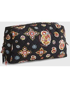 Vera Bradley Quilted Cotton Medium Makeup Bag - Black