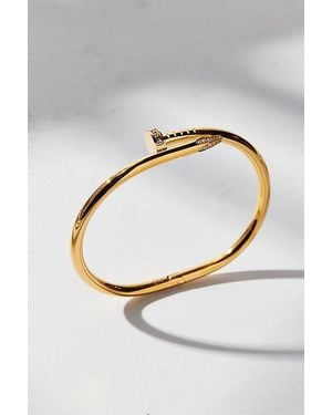 Electric Picks Nailed It Hinged Bracelet - White