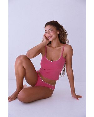 RAT BOI Scoop Back Lace Trim Cami - Pink