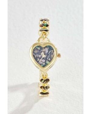Urban Outfitters Heart Moonstone Watch - Metallic