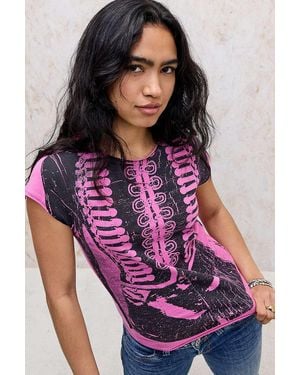 Urban Outfitters Uo Trompe Frogging Baby T-shirt - Purple