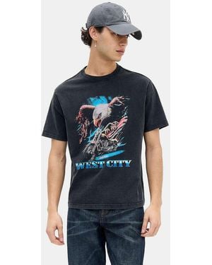 Urban Outfitters Uo West City Choppers T-shirt - Blue