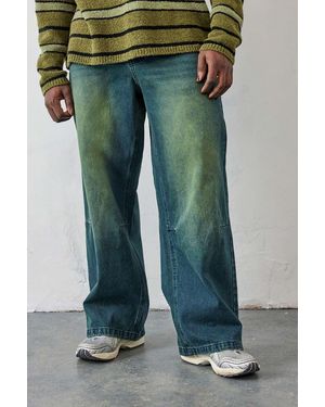 Jaded London Tinted Blue Colossus Jeans - Green