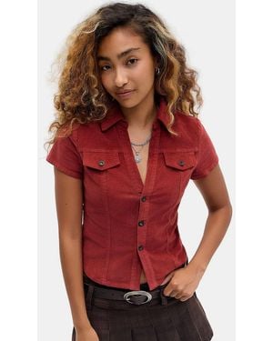 BDG Polly Corduroy Shirt - Red