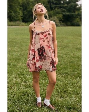 Kimchi Blue Swing Time Ruffle Babydoll Mini Dress - Green