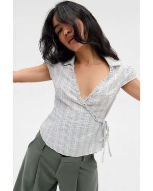 Kimchi Blue Dora Wrap Blouse - White