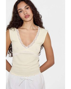 Out From Under Diana Plunge Layering Top - Natural