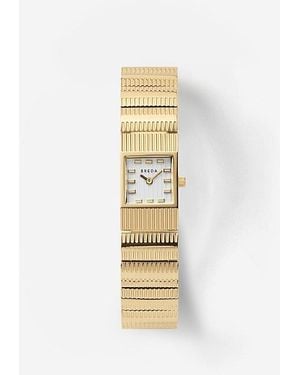 Breda Groove Metal Bracelet Watch - Metallic