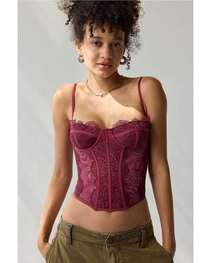 Out From Under Modern Love Push Up Corset - Red