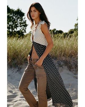 Kimchi Blue Ruffled Romance Cutout Tie-Back Slip Midi Dress - Multicolor