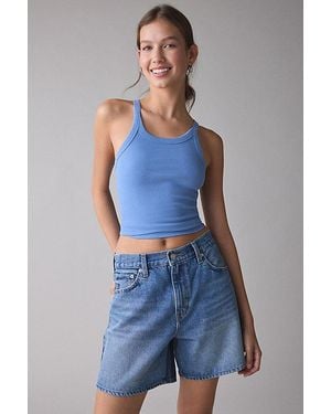 Levi's High-Rise Baggy Shorts - Blue