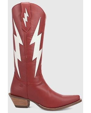 Dingo Thunderbolt Leather Cowboy Boot - Red