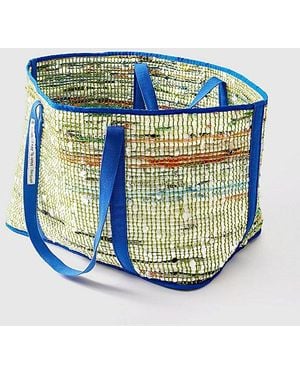 ANYBAG Recycled Weekender Woven Tote Bag - Blue