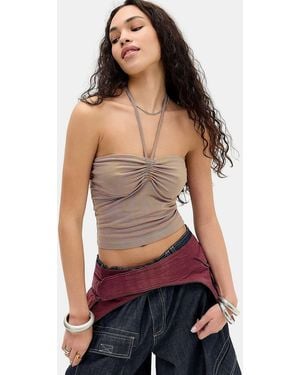 BDG Danni Bandeau Top Xs At Urban Outfitters - Red