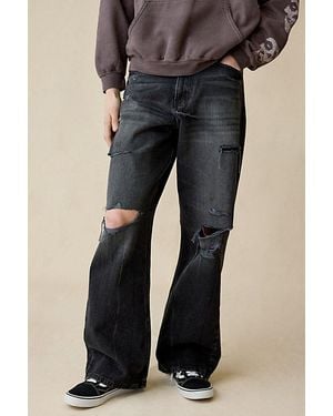 BDG Nitro Destructed Baggy Fit Jeans - Black
