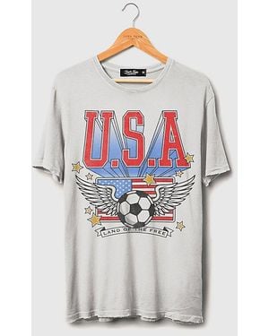 Junk Food Usa Land Of The Free Vintage Tee - White