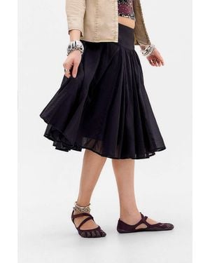 Urban Outfitters Uo Olga Voile Midi Skirt - Blue