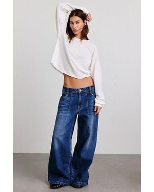 Abrand Jeans 99 Seamed Mid-Rise Super Baggy Jeans - Blue