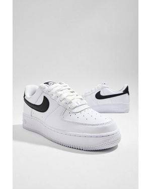 Nike White & Black Air Force 1 Trainers