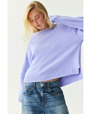 Out From Under So Soft Oversized Off-The-Shoulder Sweater - Blue