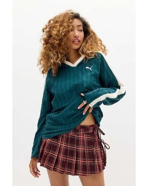 PUMA Green Relaxed Long-sleeve Polo Shirt