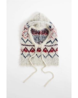 Urban Outfitters Uo Ecru Fairisle Hood - White