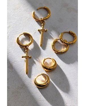 Urban Outfitters Fatale Waterproof Hoop Earring Set - Gray