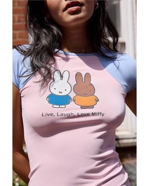 Daisy Street Miffy Raglan Baby T-shirt - Pink