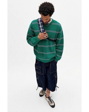 iets frans... Stripe Crew Neck Jumper - Green